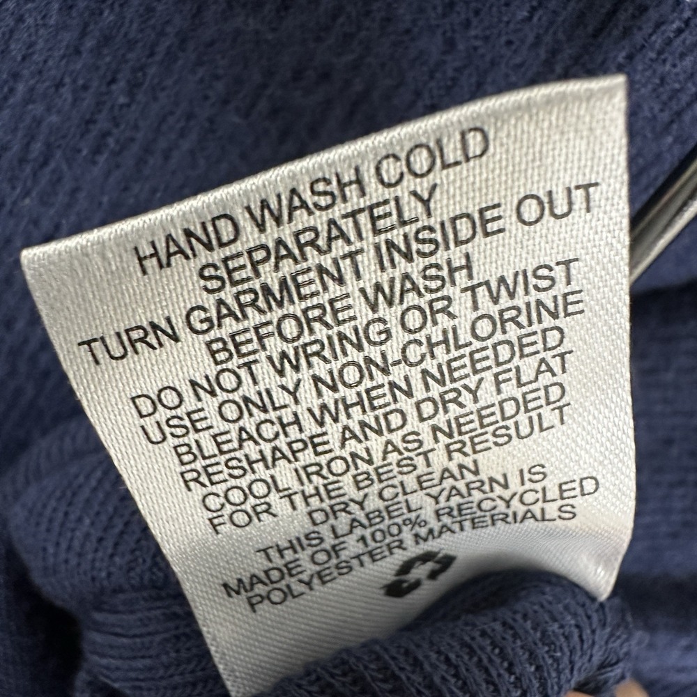 Wild Skye Women Medium Blue Hooded Top Lightening Bolt Soft Stretch Sweater NEW - Picture 6 of 7